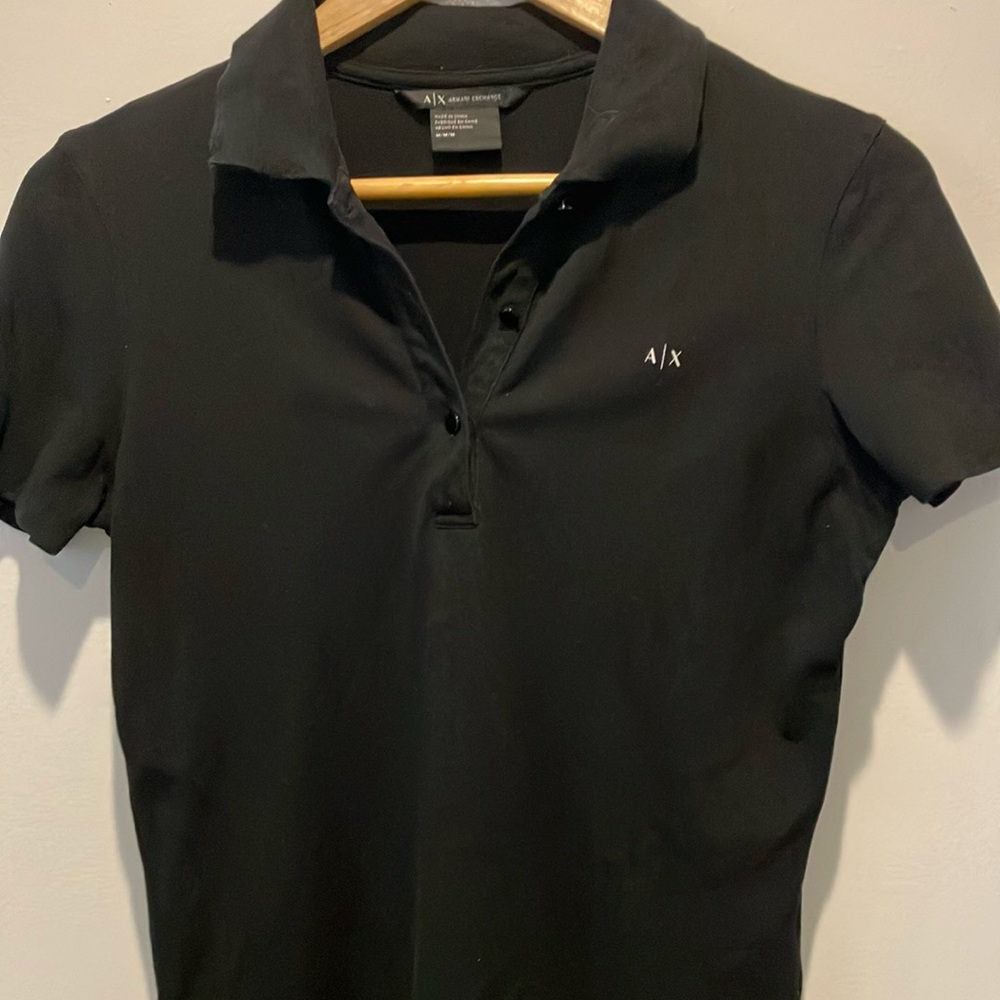 Armani Exchange women’s collared t-shirt. Size M Preowned